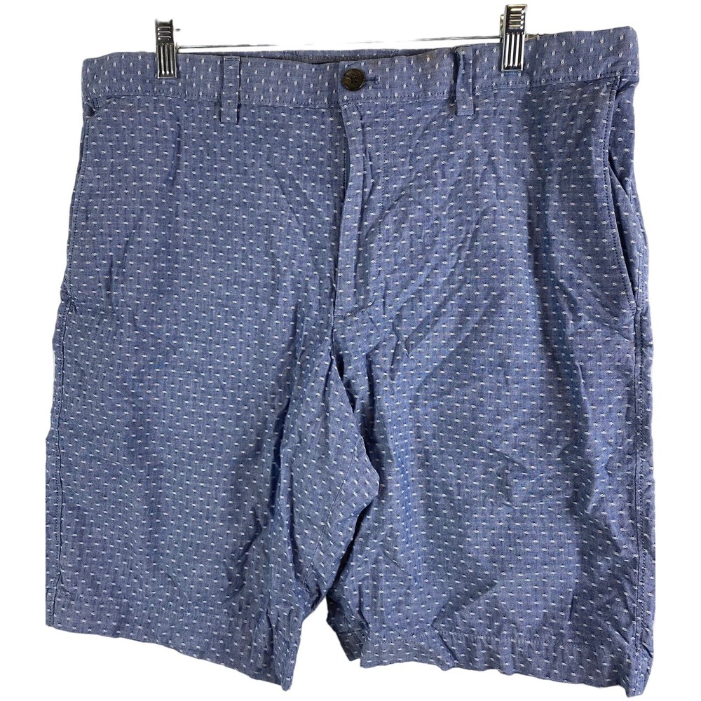 Banana Republic 36 shorts blue white 36 x 10.5 cotton chambray